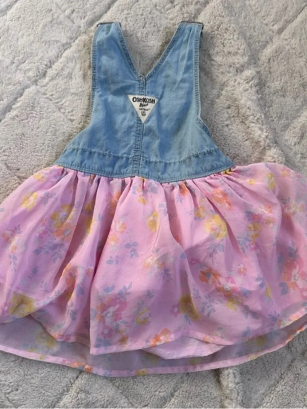 Oshkosh B'Gosh | Pink Denim Floral Skirtall | Size 3T